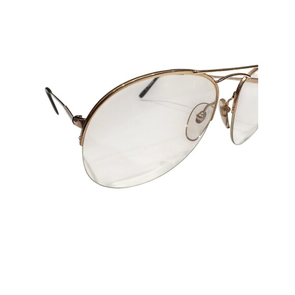 Lux de Paris Large Double Bridge Aviator Metal Frames Gold 140 France Light - Picture 3 of 6